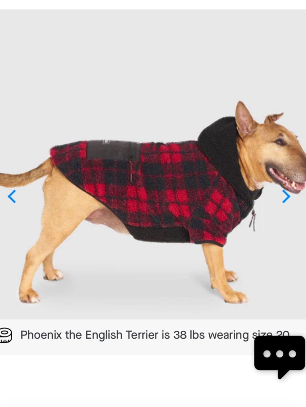 NEW Canada Pooch‎ Cool Factor Red & Black Plaid Hoodie Dog Outfit Size 20